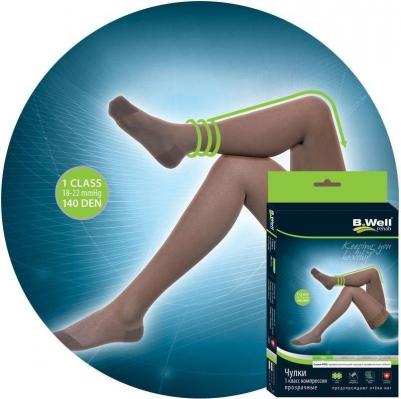 Чулки компрессионные прозрачные с ажурным верхом I класс компрессии JW-212, 5 nero – фото 2