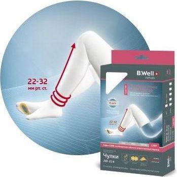 Чулки компрессионные Rehab JW-224, 2 класс, размер 5, белые – фото 4