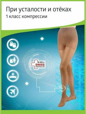 Колготки компрессионные 1 класс компрессии JW-311 Natural р.2 – фото 1