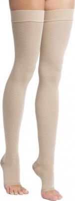 Чулки компрессионные до бедра и силиконом, 1 класс ЧС1(п)-Ч, Черный, Размер 1 – фото 4