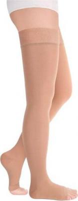 Luomma Idealista ID-310 / Луомма - компрессионные чулки, удлиненные, 72-83 см, открытый носок, XL (V), карамель 4680281025396 – фото 2