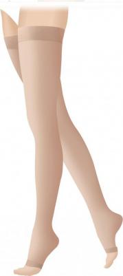 Luomma Idealista ID-310 / Луомма - компрессионные чулки, удлиненные, 72-83 см, открытый носок, XL (V), карамель – фото 4