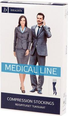 Luomma Idealista ID-310W / Луомма - компрессионные чулки, на широкое бедро, удлиненные, 72-83 см, открытый носок, M, карамель – фото 3