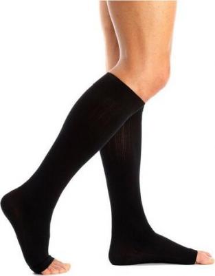 Эргоформа - компрессионные гольфы мужские, открытый носок, размер №4, черные – фото 5