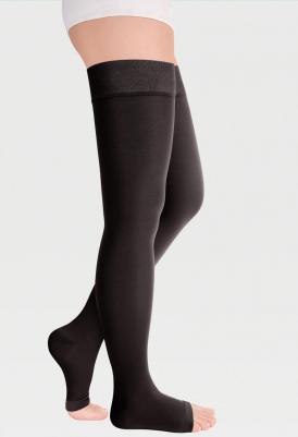Чулки ID-310 с силиконовыми лентами, противоварикозные, 1 класс, размер: M, длина: 72-83 см, черный
