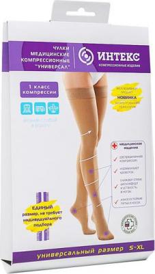 Чулки эластичные 1-й класс компрессии с резинкой с закрытым носком бежевые Вид 2 Исп.2 Универсал р.S-XL – фото 4