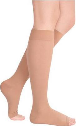 Гольфы с открытым носком ID-210, 1 класс длинные, Карамель, L – фото 1