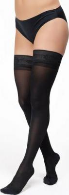 Компрессионные чулки 223 с ажурным верхом 2 класс черные Long M – фото 3