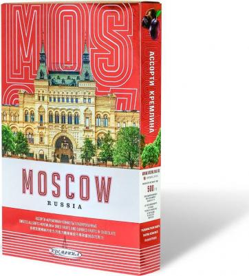 Конфеты ассорти "Фрукты" шоколадные в съемном подарочном футляре "Золотая Москва", 500 г 4607039274455 – фото 1