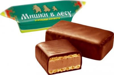 Конфеты Мишки в лесу вафельные с начинкой в горьком шоколаде, 200 г – фото 8
