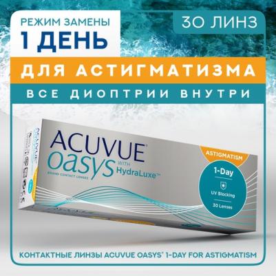 Oasys 1-Day with HydraLuxe for Astigmatism (30 линз) – фото 17