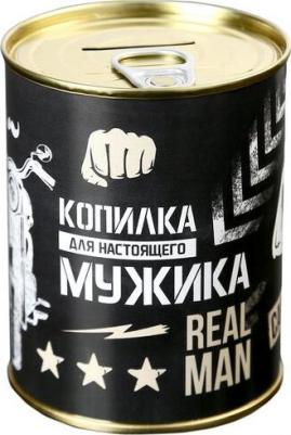 Копилка-банка металл "Для настоящего мужика" 7,3х9,5 см 4479923 – фото 1