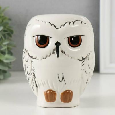 Копилка керамика "Белый северный филин" 10.5х9х12.5 см