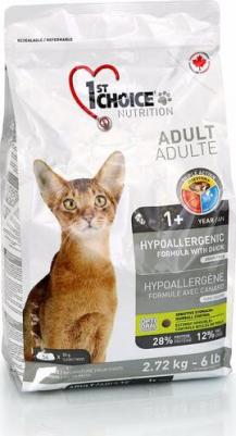 Сухой корм Adult Cat Hypoallergenic Grain Free with Duck беззерновой с уткой и бататом для кошек с проблемами пищеварения 2,72кг