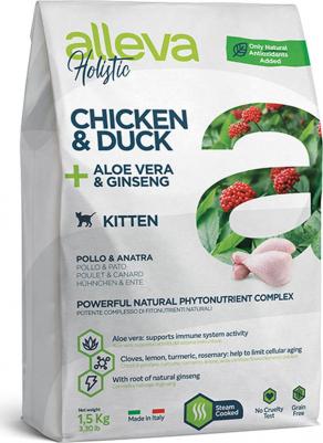 Корм для котят Holistic курица, утка с алое вера и женьшенем сух. 400г – фото 2
