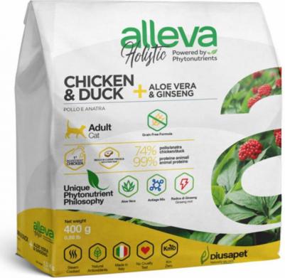 Сухой корм для кошек HOLISTIC CAT ADULT CHICKEN & DUCK 10 KG с курицей и уткой, алое вера и женьшенем – фото 5