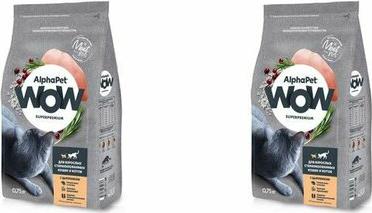 WOW SUPERPREMIUM 750 гр сухой корм для взрослых стерилизованных кошек и котов c цыпленком – фото 7