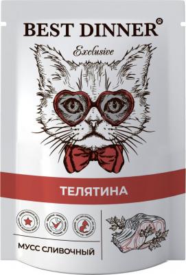 Exclusive 85 г консервы для кошек и котят с 1 месяца мусс сливочный с телятиной пауч – фото 8