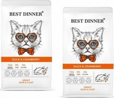 Корм для кошек Duck & Cranberry для ухода за кожей и шерстью, утка с клюквой сух. 400г 4670112400089 – фото 10