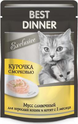 Корм для котят Exclusive Мусс сливочный Курочка с морковью с 1 месяца, 85 г – фото 4