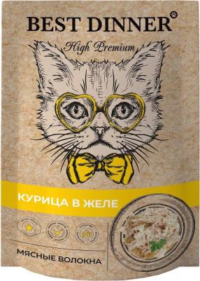 Влажный корм для кошек High Premium, c курицей в желе, 24шт по 85г – фото 1