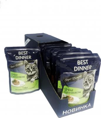 Влажный корм для кошек Мясные деликатесы, суфле с ягненком, 24шт по 85г 4620764263600