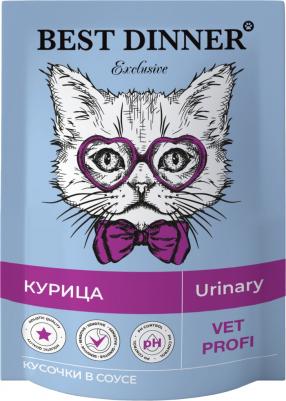 Влажный корм Exclusive Vet Profi Urinary для кошек кусочки в соусе с курицей, для профилактики МКБ 85гр – фото 4
