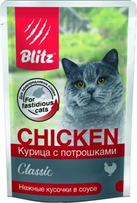 Влажный корм для кошек CLASSIC с курицей и потрошками в соусе, 24шт по 85г – фото 4