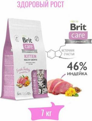 Сухой корм Care Cat Kitten Healthy Growth с индейкой для котят, беременных и кормящих кошек, 7кг – фото 3