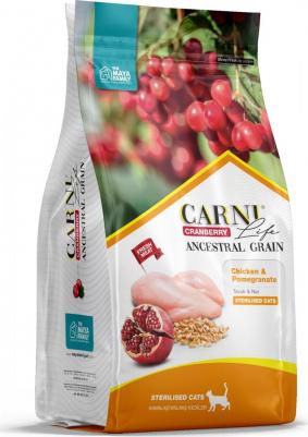 Sterilised полнорационный сухой корм для стерилизованных кошек, низкозерновой, с курицей, гранатом и клюквой - 1,5 кг повседневный супер премиум