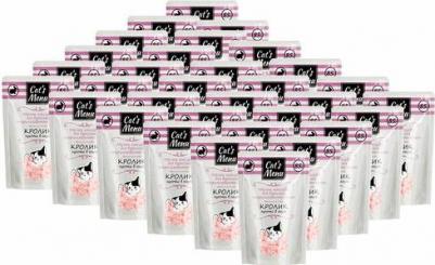 влажный корм для взрослых стерилизованных кошек с кроликом кусочки в соусе в паучах - 85 г х 32 шт повседневный премиум для взрослых с кроликом паучи – фото 1