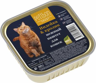 Консервы Petibon Smart для кошек паштет с индейкой и кроликом 100г 01218 – фото 6
