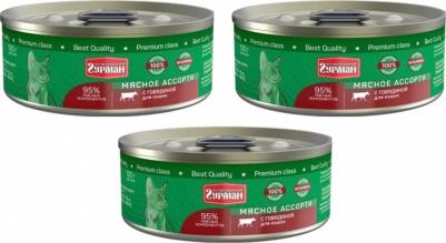 Влажный корм для кошек Мясное ассорти с говядиной 0,1 кг – фото 9