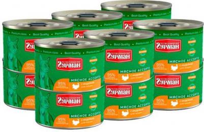 Влажный корм для кошек Мясное ассорти с индейкой 0,19 кг – фото 4