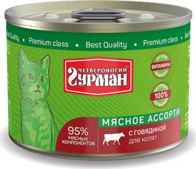 Влажный корм для котят Мясное ассорти с говядиной 0,19 кг – фото 4