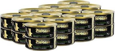 Золотая линия влажный корм для котят всех пород, цыпленок с телятиной в желе