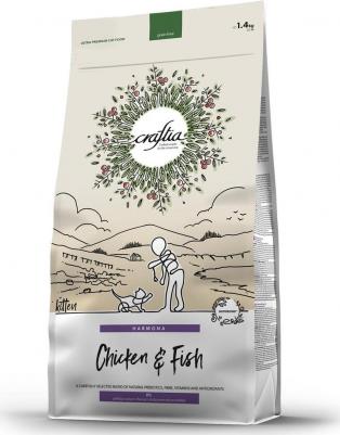 Корм для котят Harmona из курицы и рыбы сух. 1,4кг