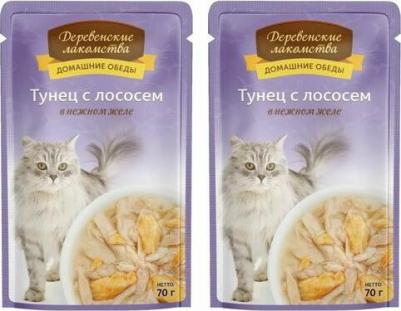 Корм для кошек Тунец с лососем в нежном желе 70г – фото 9