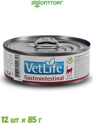 корм Vet Life Natural Diet Gastrointestinal паштет диета для кошек 0,085 кг – фото 12