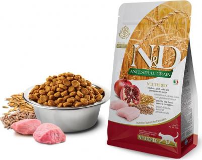 N&D Low Grain Neutered корм низкозерновой для стерилизованных кошек и кастрированных котов курица с гранатом – фото 7