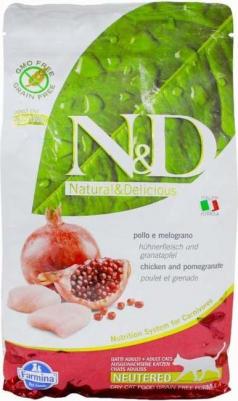 Сухой корм для кошек N&D Grain-Free Feline Chicken & Pomegranate Neutered 5 кг – фото 17