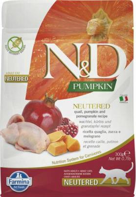 Сухой корм для кошек N&D Grain-Free Feline Pumpkin Neutered Quail 0,3 кг