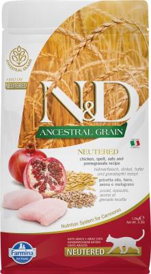 Сухой корм для кошек N&D Low-Grain Feline Chicken & Pomegranate Neutered 1,5 кг – фото 12