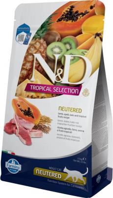 Сухой корм для кошек Tropical Selection, для стерилизованных, ягненок, 1,5 кг