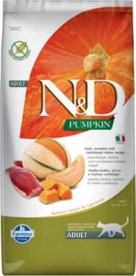 Сухой корм N&D Adult Cat GF Pumpkin Duck & Cantaloupe Melon беззерновой с уткой мускатной дыней и тыквой для кошек 5кг