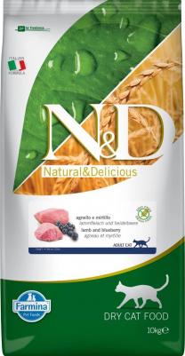 Сухой корм N&D Adult Cat LG Lamb & Blueberry низкозерновой с ягненком и черникой для кошек 10кг – фото 13