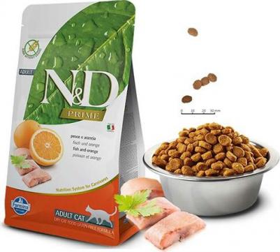 Сухой корм N&D Adult Cat Ocean Codfish, Spelt, Oats & Orange c треской, спельтой, овсом и апельсином для взрослых кошек 1,5кг – фото 7