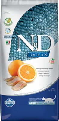 Сухой корм N&D Adult Cat Ocean Herring & Orange c сельдью и апельсином для взрослых кошек 300г – фото 8