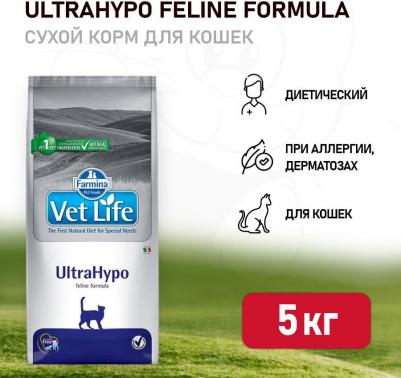 Сухой корм VET LIFE Feline Ultra Hypo диета для кошек 5 кг – фото 2