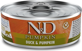 Влажный корм для кошек N & D Duck & Pumpkin с уткой и тыквой 0,08 кг – фото 11